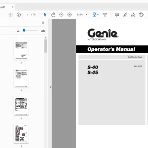 Genie S-40 S-45 Operator's Manual 133026 - PDF
