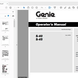 Genie S-40 S-45 Operation Manual 133026 PDF Download