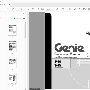 Genie S-40 S-45 Operator’s Manual 43645 - PDF DOWNLOAD