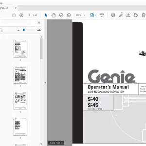 Genie S-40 S-45 Operator's Manual 82500 - PDF