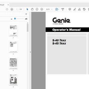 Genie S-40 TRAX S-45 TRAX Operator's Manual 1259839 - PDF