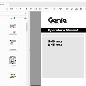 Genie S-40 TRAX S-45 TRAX Operator's Manual 1259840 - PDF