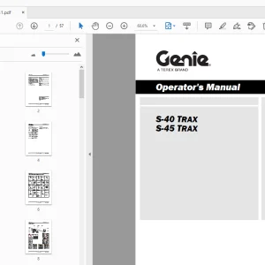Genie S-40 TRAX S-45 TRAX Operator's Manual 1259841 - PDF