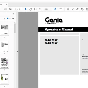 Genie S-40 TRAX S-45 TRAX Operator's Manual 217554 - PDF