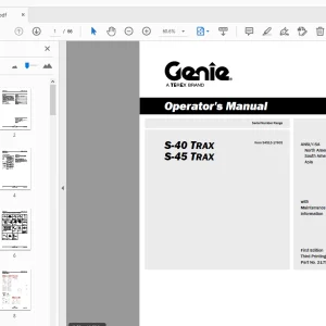 Genie S-40 TRAX S-45 TRAX Operator's Manual 217555 - PDF