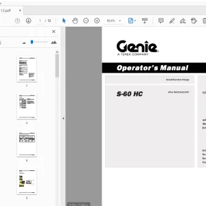 Genie S-60 HC Operation Manual T107112 - PDF Download