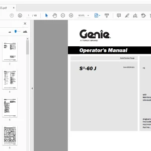 Genie S-60 J Operator Manual 1283765 - PDF Download