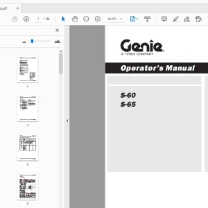 Genie S-60 S-65 Operation Manual 114305 - PDF Download