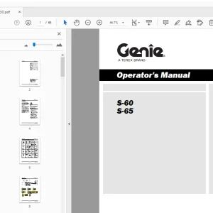 Genie S-60 S-65 Operator Manual 1261730 PDF Download