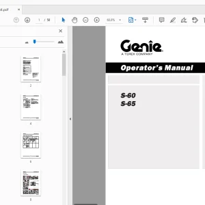 Genie S-60 S-65 Operation Manual 227284 PDF Download