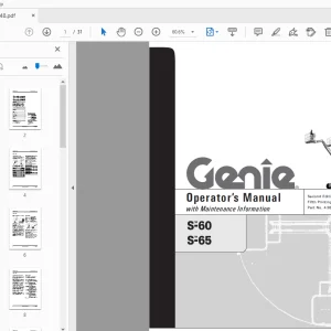 Genie S-60 S-65 Operator’s Manual 43648 - PDF