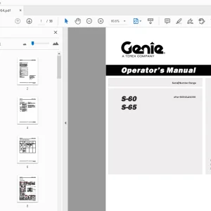 Genie S-60 S-65 Operator's Manual - PDF DOWNLOAD