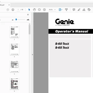 Genie S-60 TRAX S-65 TRAX Operator's Manual 227285 - PDF