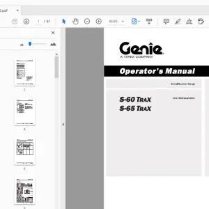 Genie S-60 TRAX S-65 TRAX Operator's Manual - PDF DOWNLOAD