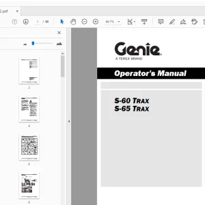 Genie S-60 Trax S-65 Trax Operator's Manual 1261732 - PDF