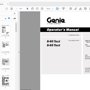 Genie S-60 Trax S-65 Trax Operator's Manual 133249 - PDF