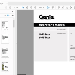 Genie S-60 Trax S-65 Trax Operator's Manual 133408 - PDF