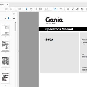 Genie S-60X Operation Manual 1261735 - PDF Download