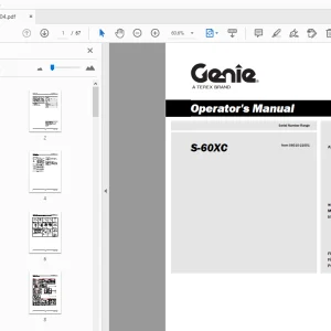Genie S-60XC Operator's Manual T107104 - PDF