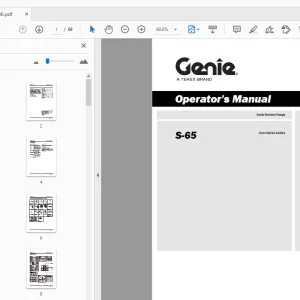 Genie S-65 Operation Manual T107106 - PDF Download