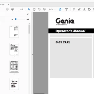 Genie S-65 TRAX Operator Manual 1261731 - PDF Download