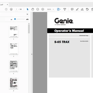 Genie S-65 TRAX Operator's Manual T107107 - PDF