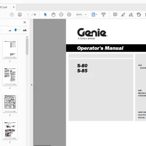 Download Genie S-80 S-85 Operator's Manual 1267887 PDF