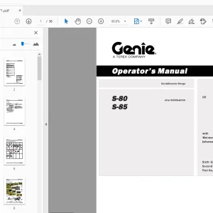 Genie S-80 S-85 Operator Manual 133071 - PDF Download