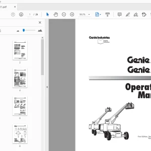 Genie S-80 S-85 Operation Manual 34031 PDF