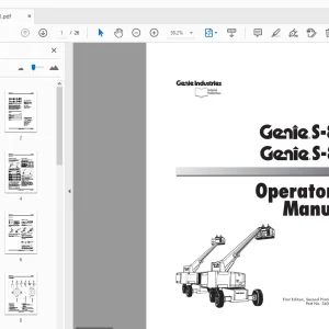 Genie S-80 S-85 Operator Manual 34031 PDF Download