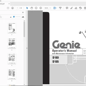 Genie S-80 S-85 Operator's Manual 43650 - PDF DOWNLOAD