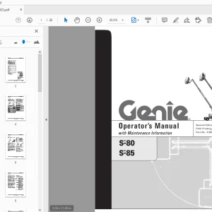 Genie S-80 S-85 Operator's Manual 43650 - PDF