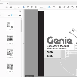 Genie S-80 S-85 Operator’s Manual 82200 - PDF DOWNLOAD