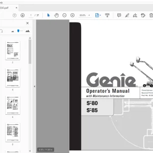 Genie S-80 S-85 Operator’s Manual 82200 - PDF DOWNLOAD