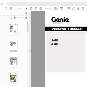 Genie S-80 S-85 Operation Manual T107111 - PDF Download