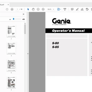 Genie S-80 S-85 Operator's Manual T107966 - PDF