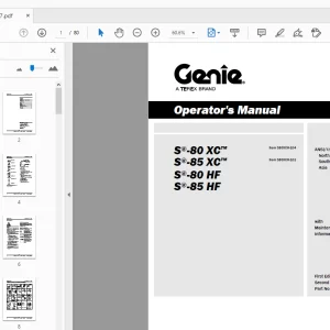Genie S-80 XC S-85 XC S-80 HF S-85 HF Operator's Manual - PDF