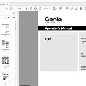 Genie S-85 Operator's Manual 1267885 - PDF