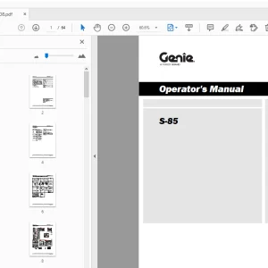 Genie S-85 Operation Manual T107108 - PDF Download
