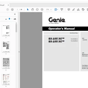 Genie SX-105 XC Operator's Manual 1277704 - PDF