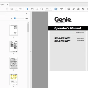 Genie SX-105 XC SX-125 XC Operator’s Manual 1270327 - PDF