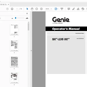 Genie SX-135 XC Operator's Manual 1273020GT - PDF DOWNLOAD