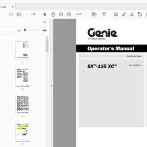 Genie SX-135 XC Operator's Manual 1273021 - PDF DOWNLOAD