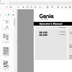 Genie SX-150 SX-180 Operation Manual 1262337 PDF Download