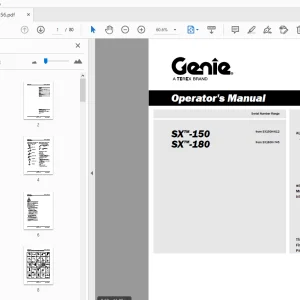Genie SX-150 SX-180 Operator's Manual 1292556GT - PDF