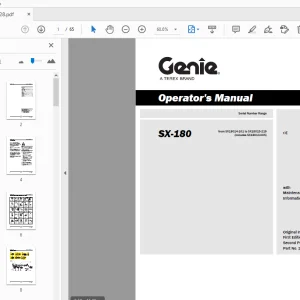 Download Genie SX-180 Operator's Manual 217928 PDF