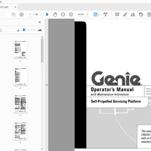 Genie Self-Propelled Servicing Platform Operator's Manual - PDF