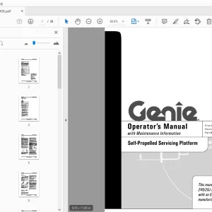 Operator Manual for Genie Self-Propelled Servicing Platform 82906 PDF