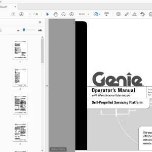 Genie Self-Propelled Servicing Platform Operator's Manual 82906 - PDF