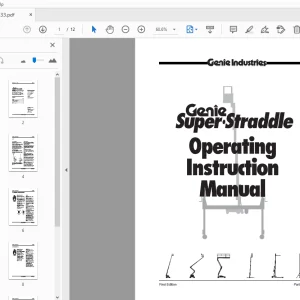 Genie Super Straddle Operating Instruction Manual 28433 - PDF